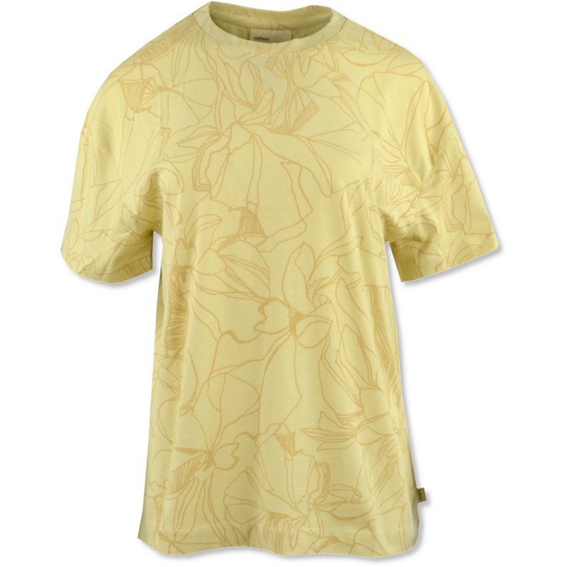 T-shirt damski oversize Outhorn OTHAW22TTSHF095 - kremowa
