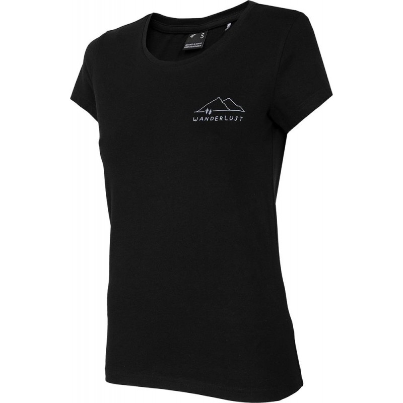 T-shirt damski 4F H4Z22-TSD013 - czarny