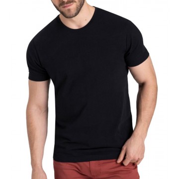 T-shirt męski z bawełny T-BASIC - czarny