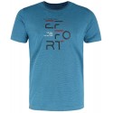 T-shirt męski T-EFFORT - niebieski melanż