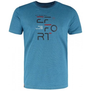T-shirt męski T-EFFORT - niebieski melanż