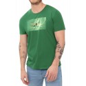 T-shirt męski z bawełny T-CYBER - zielony
