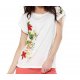 T-Shirt damski z nadrukiem BD1100.305 (biały) bluzka damska duży rozmiar