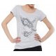 T-Shirt damski z nadrukiem BD900-453 (szary) koszulka damska bluzka damska szara bluzka