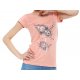 T-Shirt damski z nadrukiem BD900-453 (brzoskwiniowy) koszulka damska bluzka damska na lato