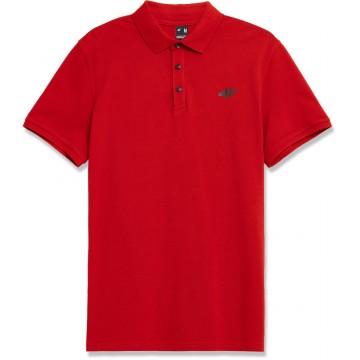 T-shirt męski polo 4F TSM356-czerwony