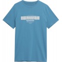 T-shirt męski 4F SS23TTSHM304 - niebieski