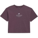 copy of T-shirt crop top damski 4F SS23TTSHF338 - jasny fiolet