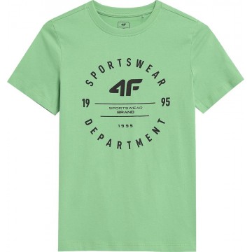 Chłopięca koszulka 4F JSS23TTSHM294 - zielona