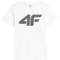 Chłopięca koszulka 4F JSS23TTSHM293 - biała