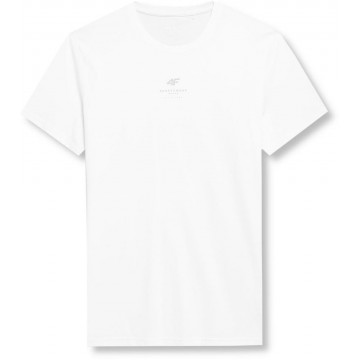 T-shirt męski 4F SS23TTSHM363 - biały