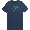 T-shirt męski 4F SS23TTSHM303 - granatowy