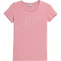 T-shirt damski 4F SS23TTSHF583 - jasny róż