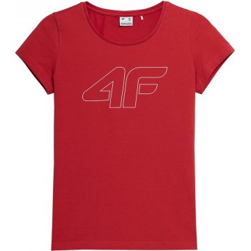 T-shirt damski 4F SS23TTSHF583 - czerwony