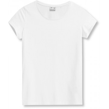 T-shirt damski 4F SS23TTSHF583 - biały