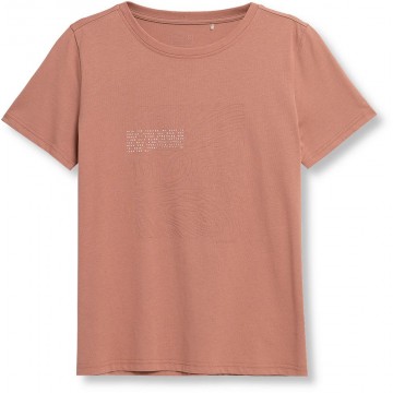 T-shirt damski 4F SS23TTSHF332 - łososiowy