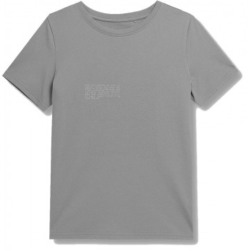 T-shirt damski 4F SS23TTSHF332 - szary
