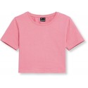 T-shirt crop top damski 4F SS23TTSHF345 - różowy