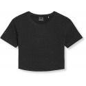 T-shirt crop top damski 4F SS23TTSHF345 - czarny
