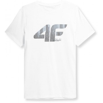 T-shirt męski 4F SS23TTSHM309 - biały