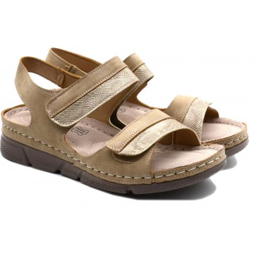 Lekkie sandały damskie 23SD02-5764 - beige