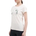 T-shirt damski z bawełny organicznej 4F SS23TTSHF273 - złamana biel