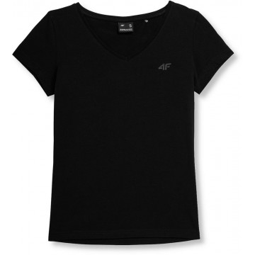 Koszulka damska basic 4F SS23TTSHF730 - czarna