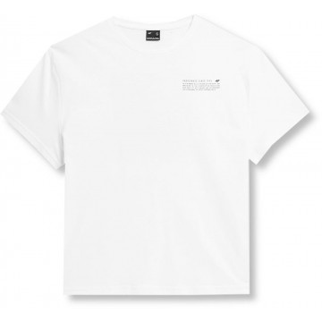 T-shirt damski 4F SS23TTSHF344 - biały