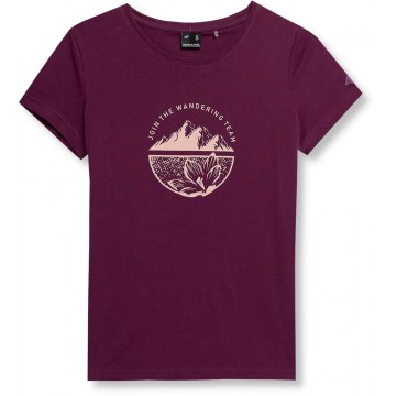T-shirt damski z bawełny organicznej 4F SS23TTSHF348 - c.fiolet