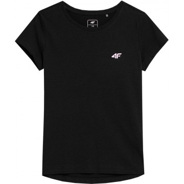 Dziewczęca koszulka 4F JSS23TTSHF279 - czarna