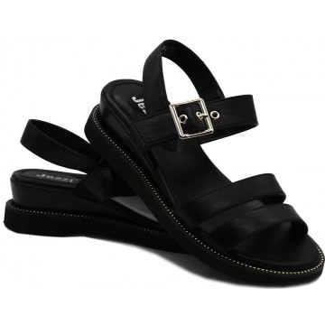 Czarne sandały damskie JEZZI RMR2267-5