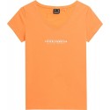 T-shirt damski 4F SS23TTSHF340 - pomarańczowy