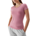 T-shirt damski 4F AW23TTSHF0906 - różowy