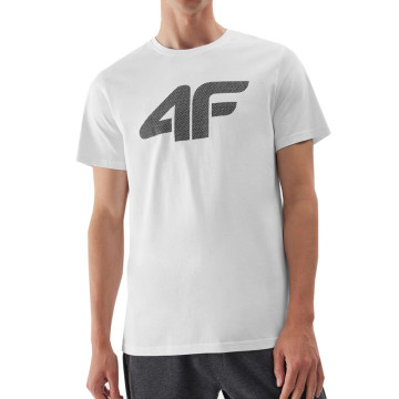 T-shirt męski 4F AW23TTSHM0877 - biały