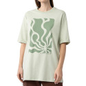 T-shirt damski oversize 4F AW23TTSHF0881 - zielony