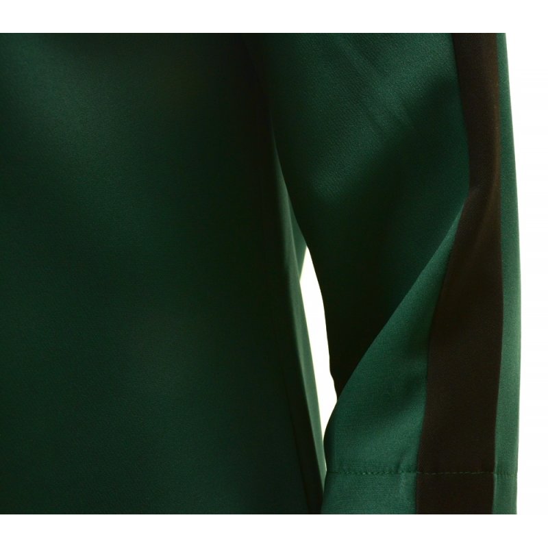 Sukienka z lampasami na ramionach- polski producent-zielona