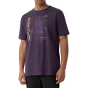T-shirt męski oversize 4F AW23TTSHM0888 - burgundowy