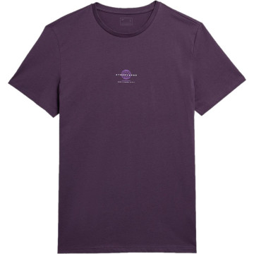 T-shirt męski 4F AW23TTSHM0889 - burgundowy