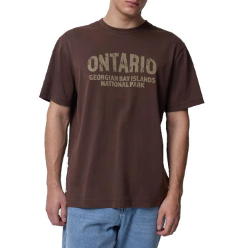 T-shirt męski Outhorn OTHAW23TTSHM0938 - c. brązowy T-shirt męski Koszulka męska Outhorn