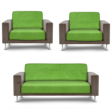 Zielona narzuta na wersalkę i fotele - zielona 18755 Komplet narzut na wersalkę i fotele