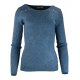 Miękki sweter DAMSKI z dżetami- niebieski