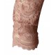Koronkowa sukienka ołówkowa z dekoltem SERCE - pudrowy róż