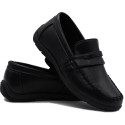 Buty garniturowe chłopięce wsuwane American Club KOM53/24 - czarne