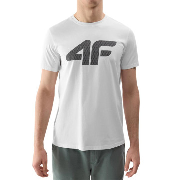 T-shirt męski 4FWSS24TTSHM1155 - biały