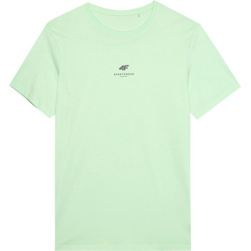 T-shirt męski 4FWSS24TTSHM1282 - j.zielony