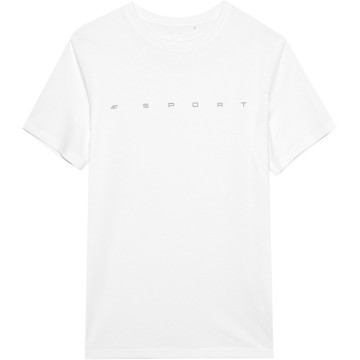 T-shirt męski 4FWSS24TTSHM1283 - biały