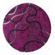 Okrągła poduszka na taboret 35 cm (fiolet+srebrny wzór) Poduszka na Krzesło Fioletowa