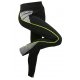 Sportowe czarne legginsy Z LAMPASEM (neonowa zieleń)