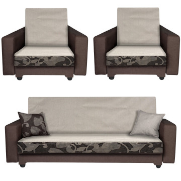 Komplet narzut na kanapę i fotele 170x200 i 50x150 19791 Jasny komplet narzut Dekoracyjny komplet narzut na kanapę i fotele